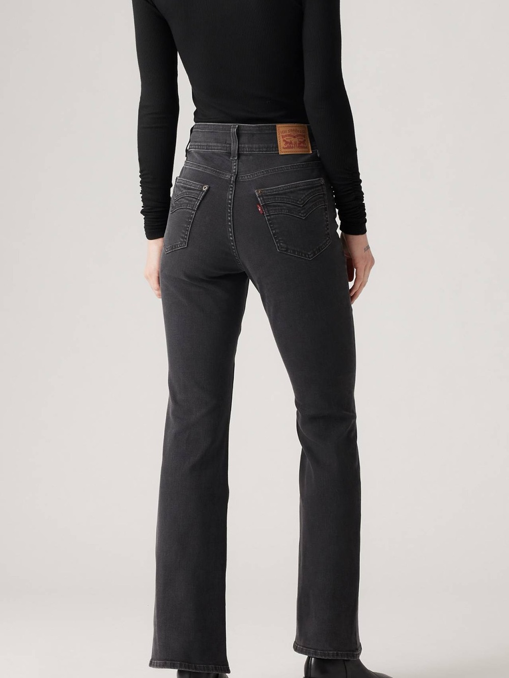Levi's Premium Grey-Black High-Rise Flare Jeans Size 25